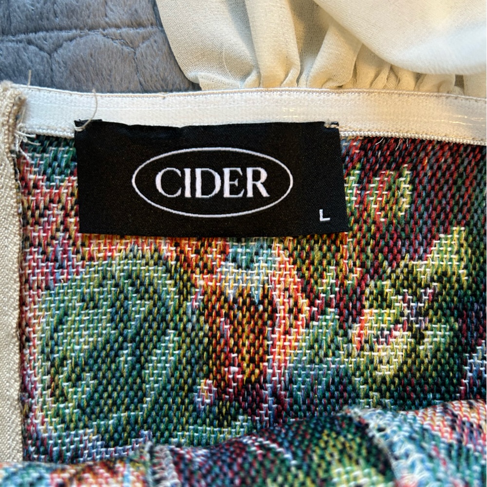 Cider Floral Tapestry Corset-Style Top Off Shoulder Boho Romantic Large - Picture 8 of 8